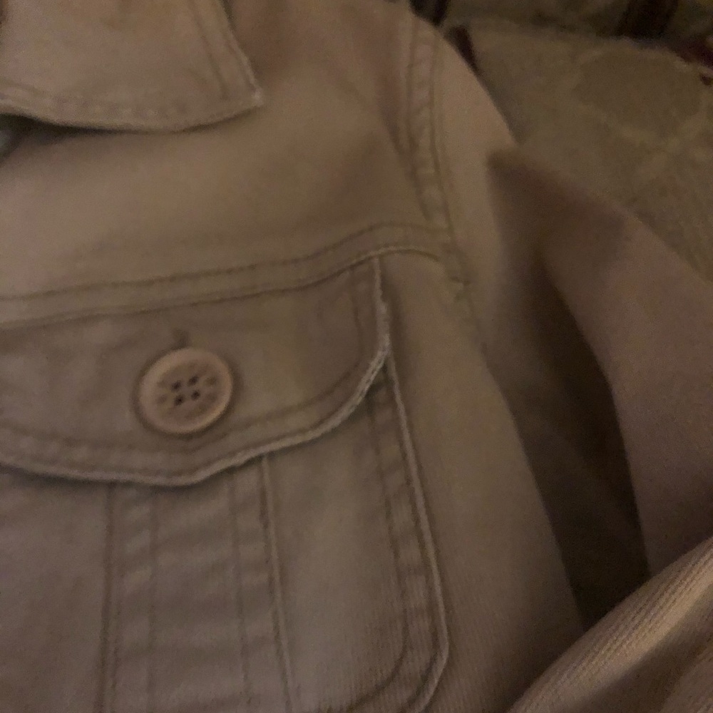 Plugg Beige Button Down Jacket - Lightweight -Vin… - image 4